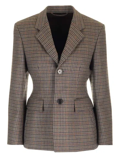 BALENCIAGA HOURGLASS JACKETS BROWN