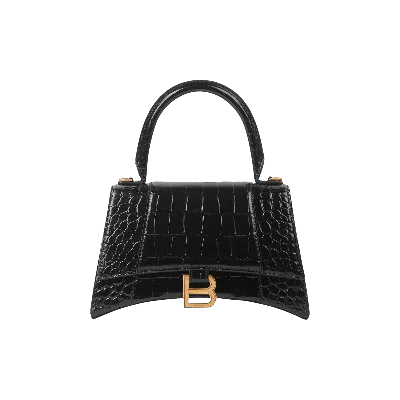 BALENCIAGA BALENCIAGA HOURGLASS SMALL TOP HANDLE BAG 'BLACK'