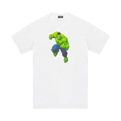 BALENCIAGA BALENCIAGA INCREDIBLE HULK MEDIUM FIT TEE 'WHITE'