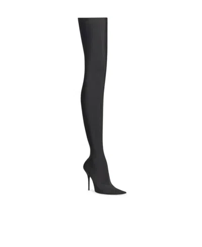 BALENCIAGA BALENCIAGA KNIFE HEELED THIGH-HIGH BOOTS
