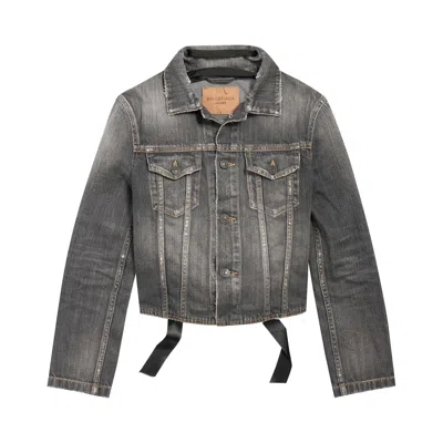 BALENCIAGA BALENCIAGA LACE-UP JACKET 'DARK GREY' | WOMEN'S SIZE 36