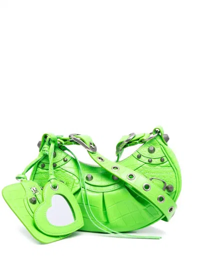 BALENCIAGA BALENCIAGA LE CAGOLE XS LEATHER SHOULDER BAG