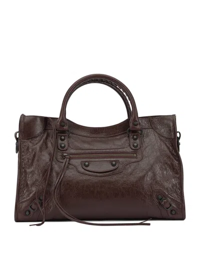 BALENCIAGA LE CITY HANDBAGS BORDEAUX