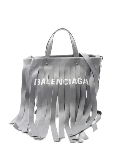 BALENCIAGA LEATHER FRINGE TOTE BAG