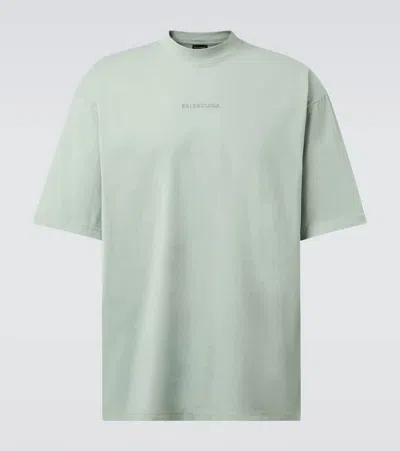 BALENCIAGA LOGO COTTON JERSEY T-SHIRT