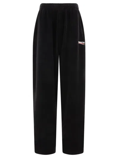 BALENCIAGA LOGO EMBROIDERED TRACK PANTS