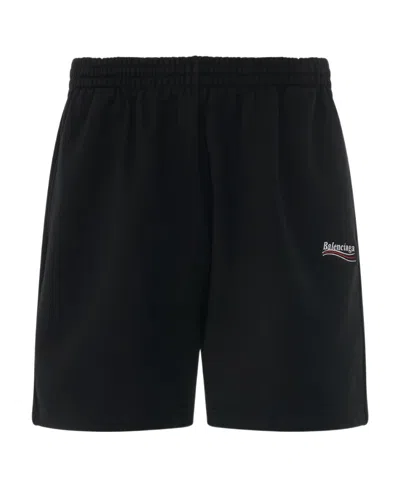 BALENCIAGA BALENCIAGA POLITICAL CAMPAIGN SWEAT SHORTS