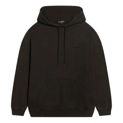 BALENCIAGA Balenciaga Logo Hoodie Medium Fit 'Washed Black'