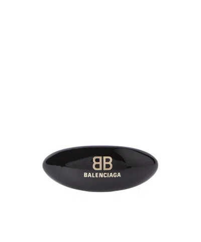 BALENCIAGA BALENCIAGA LOGO DETAILED HAIR CLIP