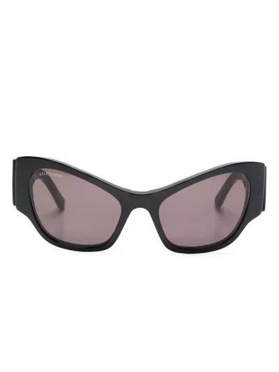 BALENCIAGA LOGO-PRINT CAT-EYE SUNGLASSES