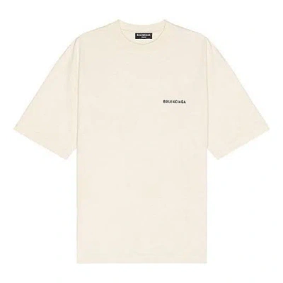 BALENCIAGA Balenciaga Logo T-Shirt Medium Fit 'Beige'