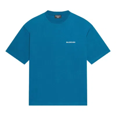BALENCIAGA Balenciaga Logo T-Shirt Medium Fit 'Blue'
