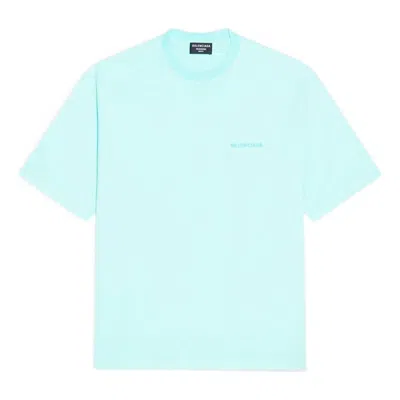 BALENCIAGA Balenciaga Logo T-Shirt Medium Fit 'Mint Tint'
