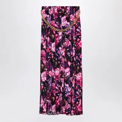 BALENCIAGA BALENCIAGA LONG PLEATED FLORAL SKIRT WOMEN