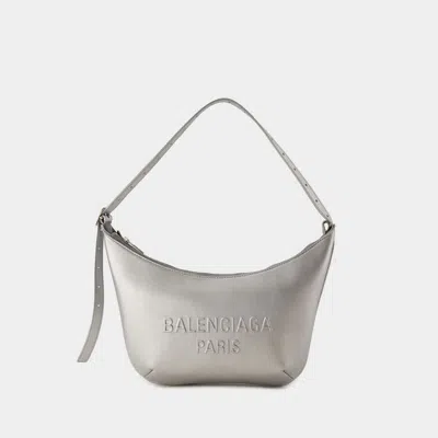 BALENCIAGA MARY KATE SLING SHOULDER BAG - BALENCIAGA - LEATHER - SILVER
