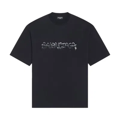 BALENCIAGA BALENCIAGA MEDIUM FIT T-SHIRT 'BLACK'