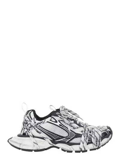 BALENCIAGA BALENCIAGA MEN '3XL EXTREME LACES' GREY SNEAKERS WITH LOGO LETTERING ON THE LACES AND WORN EFFECT IN