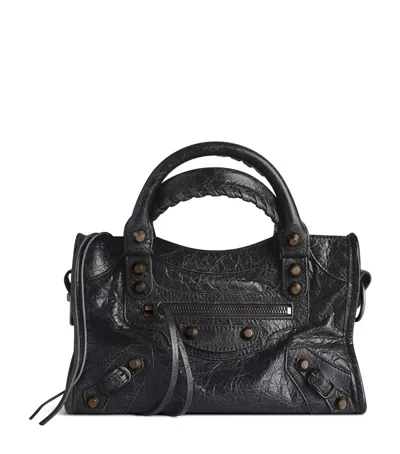 BALENCIAGA MINI LEATHER LE CITY TOP-HANDLE BAG
