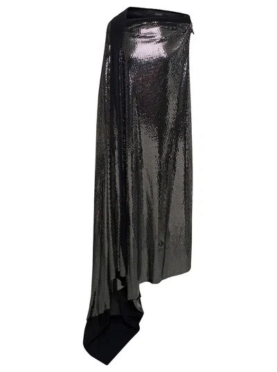BALENCIAGA MINIMAL GOWN METALLIC TRANSFERT JERSEY