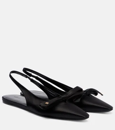 BALENCIAGA NANO BB SATIN SLINGBACK FLATS
