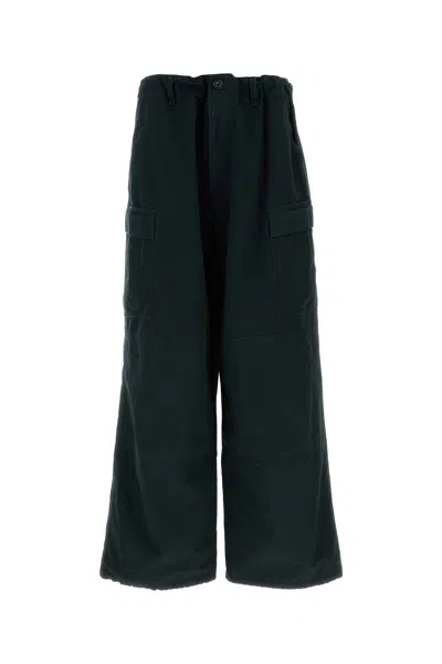 BALENCIAGA NAVY BLUE COTTON CARGO PANT