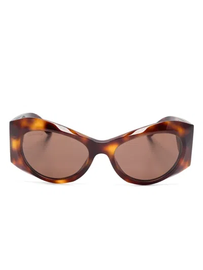 BALENCIAGA OVAL-FRAME SUNGLASSES