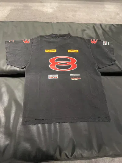 BALENCIAGA BALENCIAGA LOGO PRINTED CREWNECK T-SHIRT