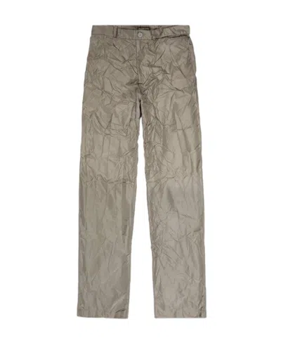 BALENCIAGA BALENCIAGA CRINKLE-EFFECT STRAIGHT-LEG TROUSERS