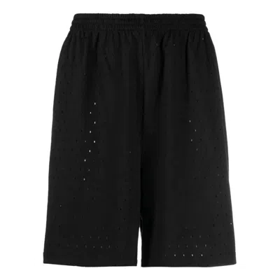 BALENCIAGA Balenciaga Perforated Elastic Waistband Shorts 'Black'