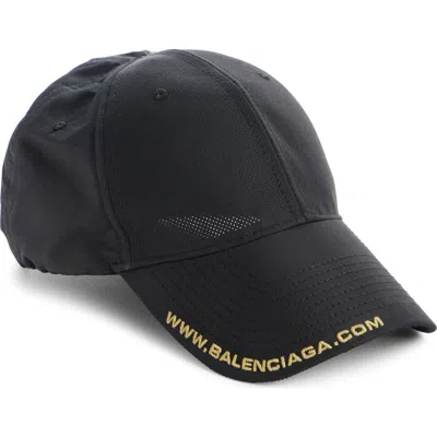BALENCIAGA BALENCIAGA PERFORATED WEBS BASEBALL CAP