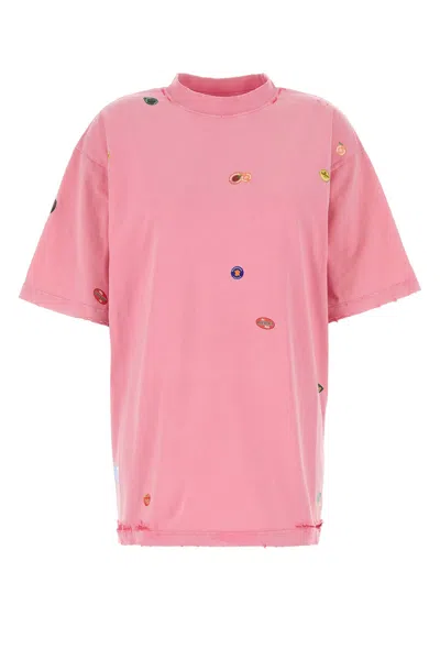 BALENCIAGA PINK COTTON T-SHIRT