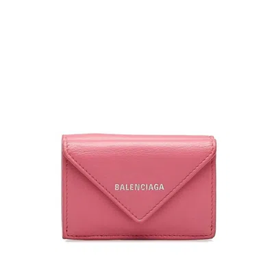 BALENCIAGA BALENCIAGA PINK LEATHER WALLET (BI-FOLD) (PRE-OWNED)