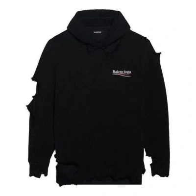BALENCIAGA Balenciaga Political Campaign Destroyed Hoodie 'Black'