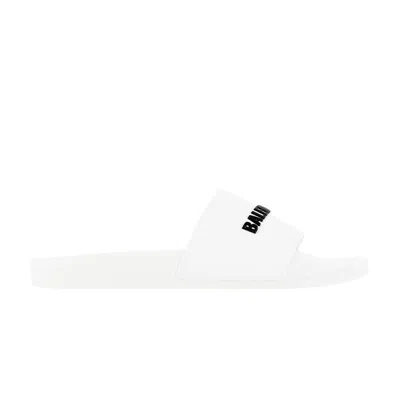 BALENCIAGA BALENCIAGA POOL SLIDES 'WHITE' | MEN'S SIZE 46
