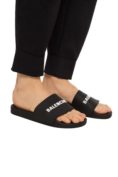 BALENCIAGA BALENCIAGA ‘POOL’ SLIDES WITH LOGO