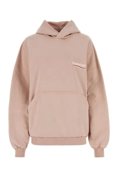 BALENCIAGA POWDER PINK COTTON SWEATSHIRT