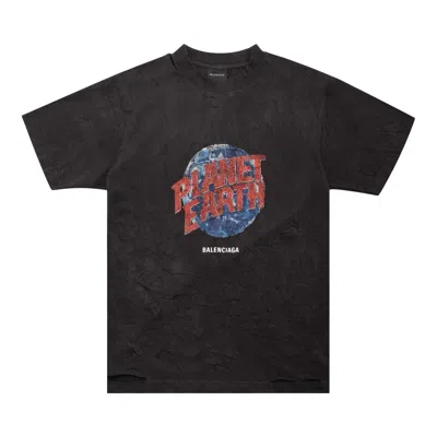 BALENCIAGA BALENCIAGA REGULAR FIT T-SHIRT 'WASHED BLACK'