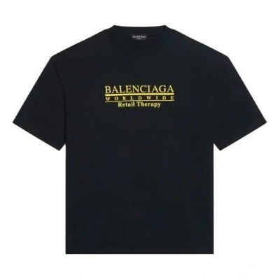 BALENCIAGA Balenciaga Retail Therapy T-Shirt Medium Fit 'Black Yellow'