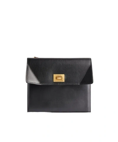 BALENCIAGA WOMEN'S RODEO LARGE COIN AND CARD HOLDER IN BLACK