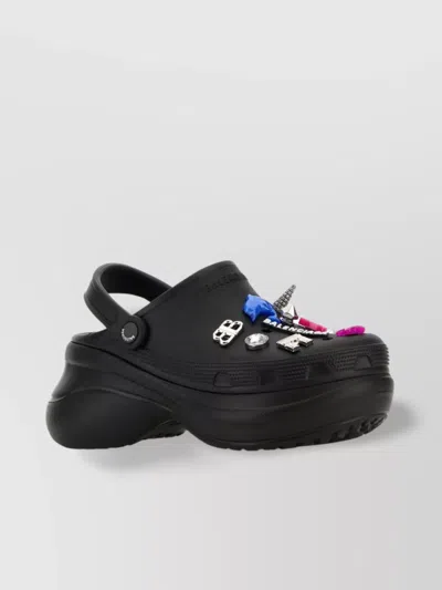 BALENCIAGA EVA RUBBER JIBBITZ MULE CLOGS