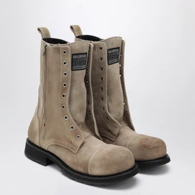BALENCIAGA SAND SUEDE BOOTS