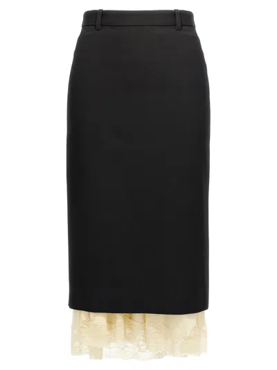 BALENCIAGA SARTORIALE LINGERIE SKIRTS BLACK