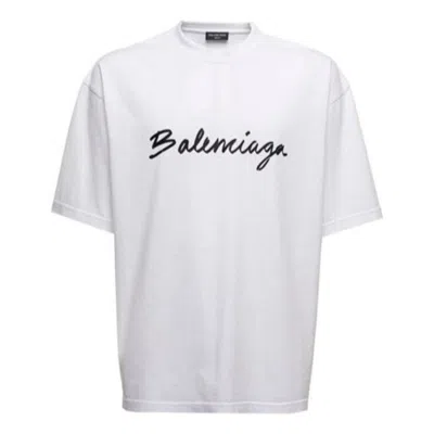 BALENCIAGA Balenciaga Script Logo T-shirt 'White/Black'