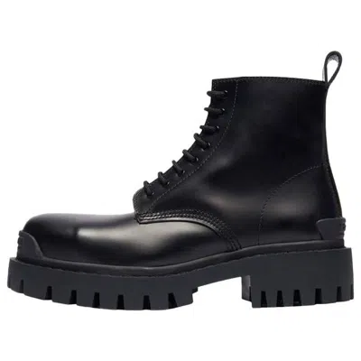 BALENCIAGA Balenciaga Small Cowhide Lacing Martin Mid boots 'Black'