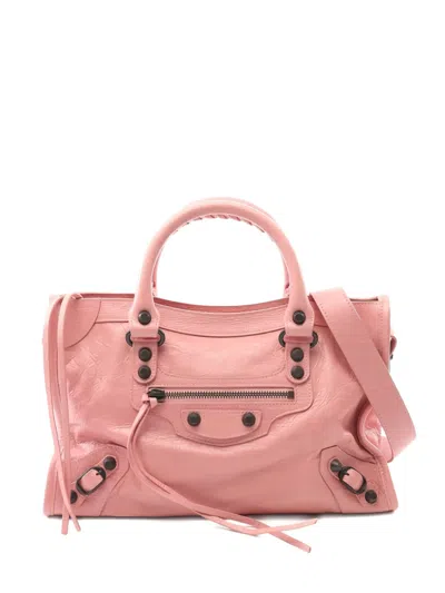 BALENCIAGA SMALL LE CITY BRAIDED-HANDLE TWO-WAY HANDBAG