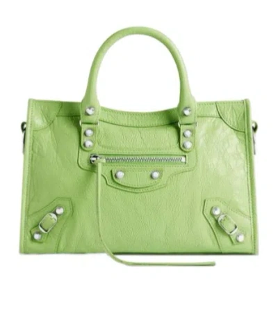 BALENCIAGA WOMEN'S LE CITY BAG SMALL IN GREEN