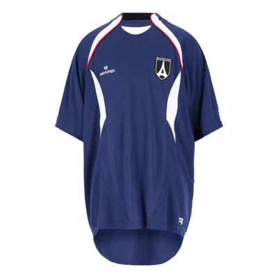 BALENCIAGA Balenciaga Soccer T-shirt Oversized 'Blue'