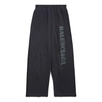 BALENCIAGA Balenciaga Stencil Type Baggy Sweatpants 'Black Grey'
