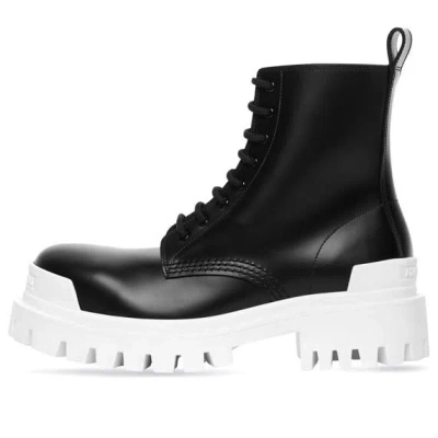 BALENCIAGA Balenciaga Strike Lace-Up Boot 'Black White'