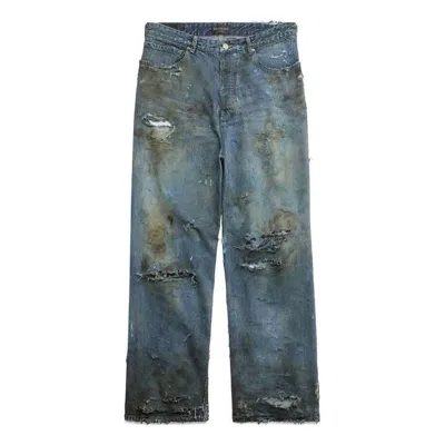 BALENCIAGA Balenciaga Super Destroyed Baggy Pants 'Light Blue'